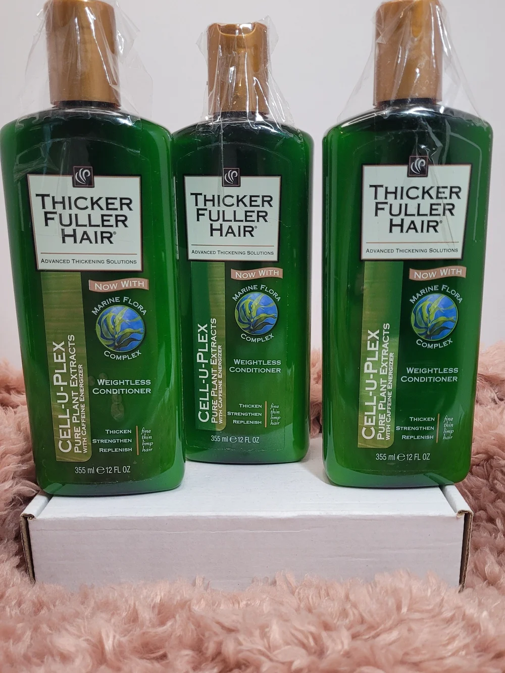 Lot of 4 Discontinued Thicker Fuller Hair Cell-U-Plex Conditioners & Serum